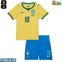 Brasilien Vinicius Junior #10 Hemmatröja Barn VM 2026 Kortärmad (+ Korta byxor)
